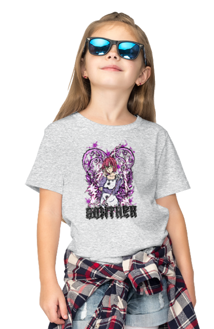 Children's t-shirt with prints Seven Deadly Sins Gowther. Adventures, anime, comedy, fantasy, gowther, manga, seven deadly sins. 2070702