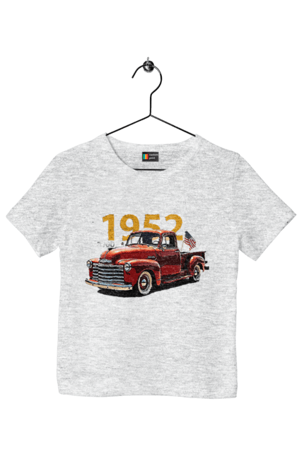 Футболка дитяча з принтом "Chevrolet 3100". Chevrolet, chevrolet 3100, авто, авто, вантажівка, пікап, шевроле. 2070702