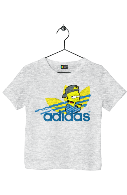 Футболка дитяча з принтом "Adidas Барт". Adidas, bart, адідас, барт, мультфільм, серіал, сімпсон. 2070702