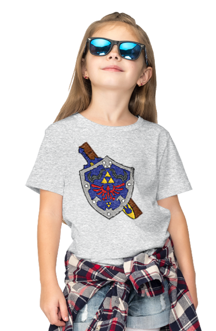 Children's t-shirt with prints The Legend of Zelda. Action movie, adventure, arcade, game, legend of zelda, nintendo, quest, shigeru miyamoto, video game, zelda. 2070702