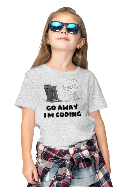 Футболка дитяча з принтом "Іди Я кодую". Айті, айтішник, для айтішника, для програміста, йди я кодую, майстер коду, подарунок айтішнику, подарунок програмісту, програміст, розробник. 2070702