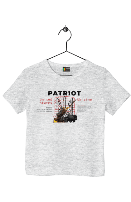 Футболка дитяча з принтом "Patriot". Caesar, himars, patriot, залужний, зброя. 2070702