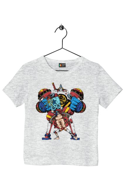 Children's t-shirt with prints One Piece Franky. Anime, franky, iron man, manga, one piece, straw hat pirates. 2070702