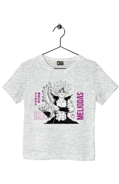 Children's t-shirt with prints Seven Deadly Sins Meliodas. Anime, dragon sin, manga, meliodas, seven deadly sins. 2070702