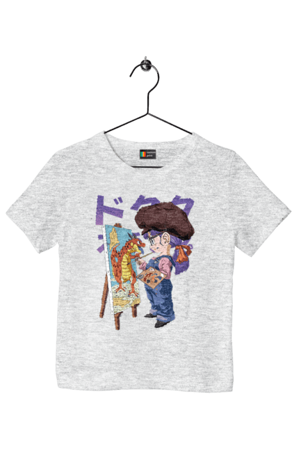 Children's t-shirt with prints Dr. Slump Arale. Android, anime, arale, arale norimaki, doctor slump, dr. slump, girl, manga, schoolgirl. 2070702