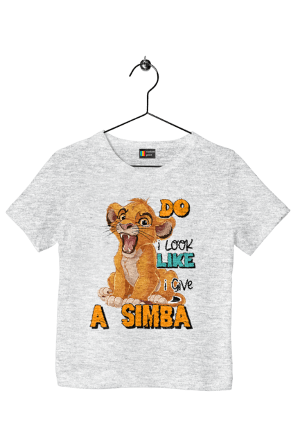 Футболка детская с принтом Король Лев Симба. Lion king, simba, животное, король, лев, мультик, мультфильм, симба. 2070702