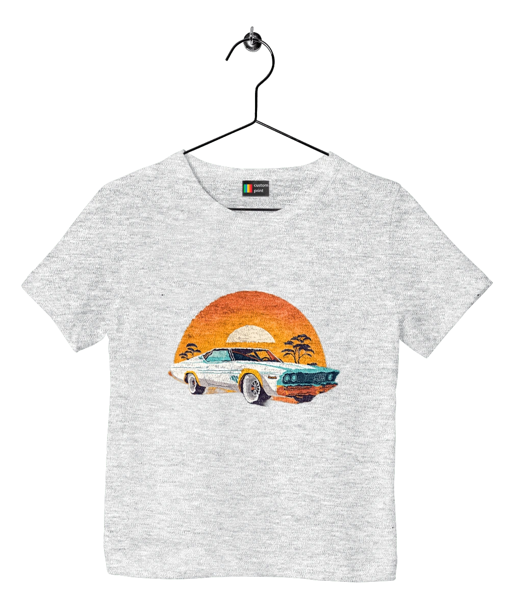 Beautiful car at sunset