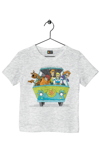 Футболка дитяча з принтом "Скубі Ду, Машина". Авто, мультик, скубі ду, собака. 2070702