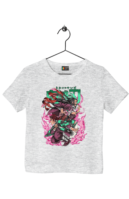 Children's t-shirt with prints Demon Slayer Tanjiro. Anime, demon slayer, kamado tanjiro, manga, tanjiro. 2070702