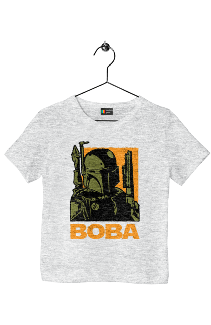 Children's t-shirt with prints Boba. Bob fett, boba fett, clone, head hunter, star wars. 2070702