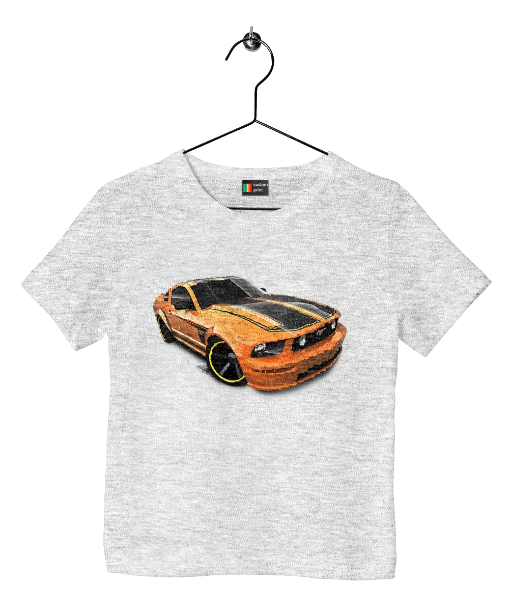 Orange, high speed car