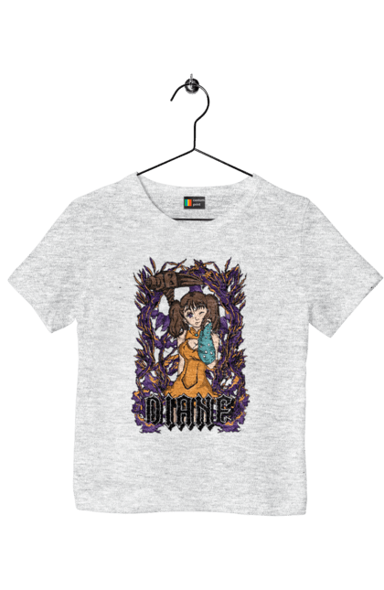 Children's t-shirt with prints Seven Deadly Sins Diane. Adventures, anime, comedy, diana, diane, fantasy, manga, seven deadly sins. 2070702