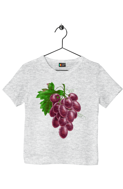 Футболка дитяча з принтом "Виноград". Виноград, фрукт. 2070702