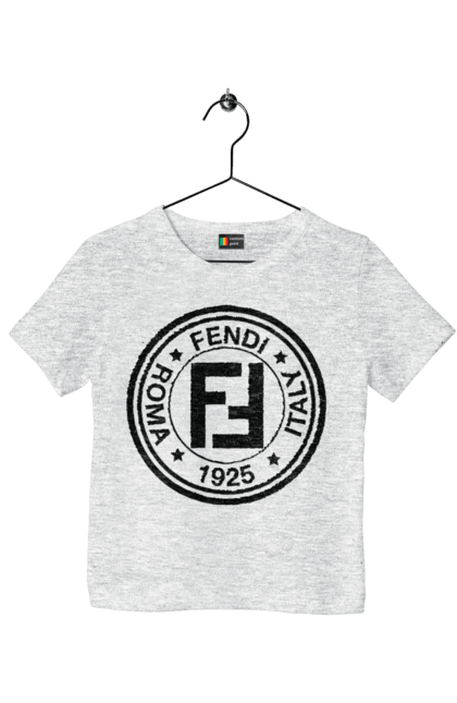 Футболка дитяча з принтом "Fendi". Fendi, lvmh, бренд, будинок моди, італія, люкс, мода, одяг, сумка, фенді. 2070702