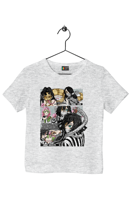 Children's t-shirt with prints Demon Slayer Obanai. Anime, demon slayer, iguro, kimetsu no yaiba, manga, obanai, obanai iguro, serial. 2070702