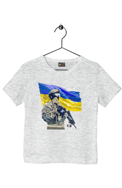 Футболка детская с принтом ВСУ | Флаг. Війна, всу, герб, збройні сили україни, зсу, прапор україни, русский военный корабль, україна, українська символіка, флаг. 2070702