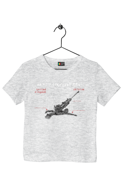 Футболка дитяча з принтом "155 мм гаубиця M777". Archer, bayraktar, himars, javelin, m777, patriot, weapon, zaluzhny, гаубиця. 2070702