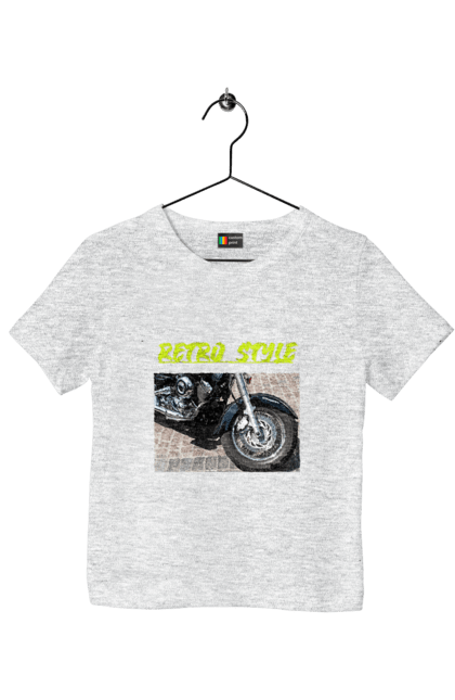 Children's t-shirt with prints Moto2. Bike, motorbike, retro, road, speed, style. 2070702