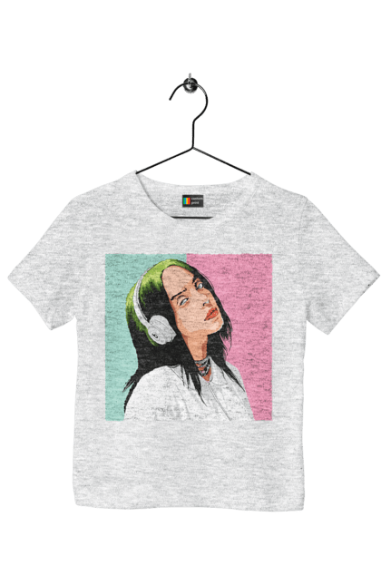 Футболка дитяча з принтом "Billie Eilish". Активістка, біллі айліш, мизукант, права, співачка, тварини. 2070702