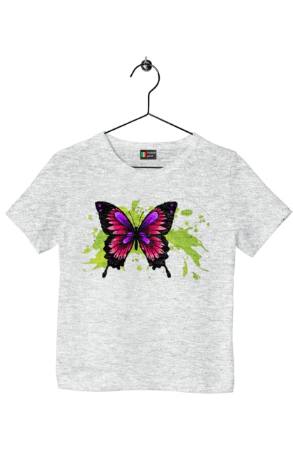Футболка дитяча з принтом "Рожевий Метелик". Метелик. 2070702