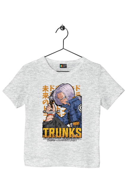 Children's t-shirt with prints Dragon Ball Trunks. Anime, dragon ball, manga, trunks, tv series. 2070702