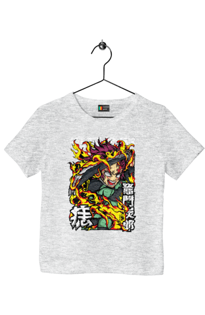 Children's t-shirt with prints Demon Slayer Tanjiro. Anime, demon slayer, kamado tanjiro, manga, tanjiro. 2070702