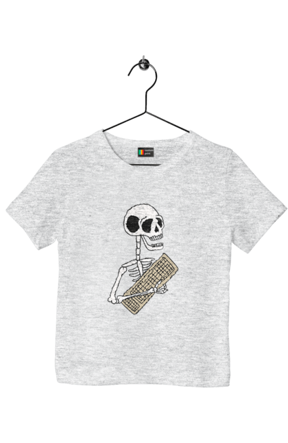 Футболка дитяча з принтом "Вічний кодер". Ай ті, айтішник, бінарний, код, програміст, розробник, хакер. 2070702