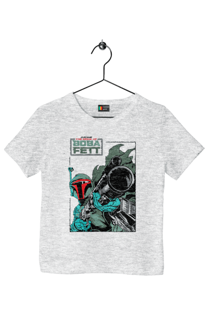 Children's t-shirt with prints Boba Fett. Bob fett, boba fett, clone, head hunter, star wars. 2070702