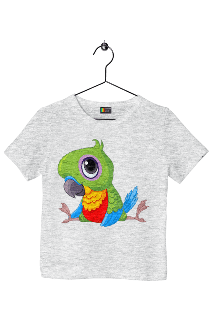 Футболка дитяча з принтом "Папужка". Мило, папуга. 2070702