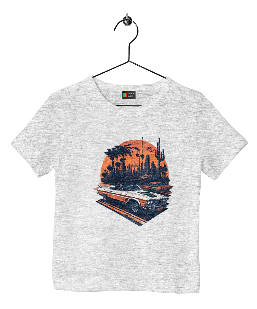 Beautiful car at sunset