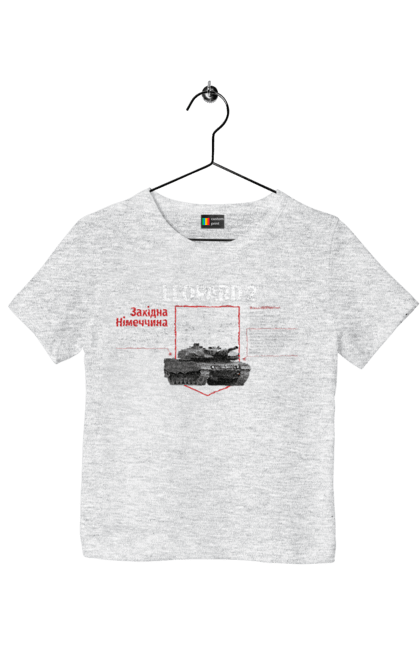 Children's t-shirt with prints Leopard 2. Industrious, leopard 2, tank, weapon. 2070702