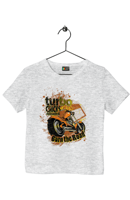 Футболка дитяча з принтом "Мопед Турбо". Їзда, мопед, швидкість. 2070702