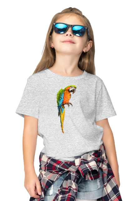 Children's t-shirt with prints Just A Parrot. Birdie, parrot. 2070702