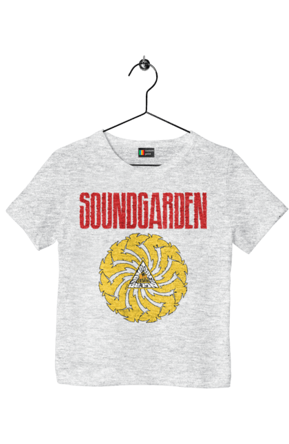 Футболка дитяча з принтом "Soundgarden". Sound garden, soundgarden, альтернативний рок, гранж, група, метал, музика, рок, хард рок. 2070702