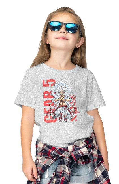 Children's t-shirt with prints One Piece Luffy. Anime, luffy, manga, monkey de luffy, one piece, pirates. 2070702