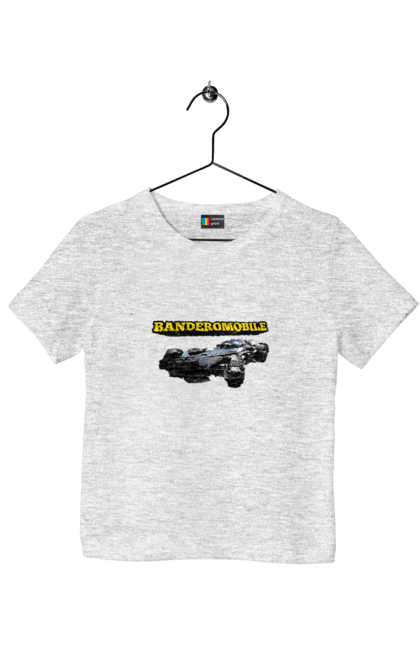 Children's t-shirt with prints Truck. Bandera, batmobile, military equipment, super car, truck, зсу. 2070702