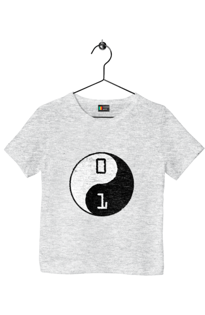 Футболка дитяча з принтом "Інь Янь". Angular, c, css, html, it, javascript, jquery, php, python, react, svelt, vue, айтишник, айті, гумор, код, кодувати, прогер, програміст, програмісти, ти ж, ти ж програміст, тиж програміст. 2070702