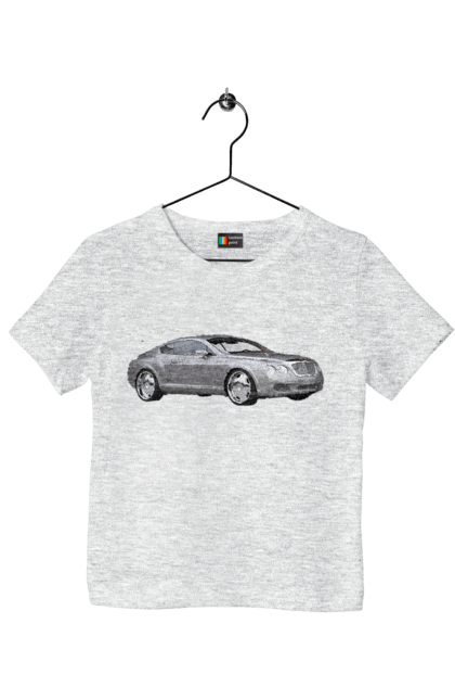 Children's t-shirt with prints Auto. Auto, car, expensive car, gray car, stylish car. 2070702