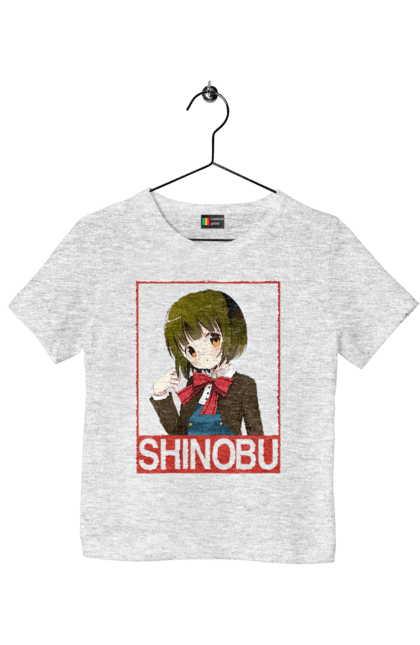 Children's t-shirt with prints Kiniro Mosaic Shinobu Omiya. Anime, gold mosaic, kiniro mosaic, kinmoza, manga, shinobu, shinobu omiya. 2070702