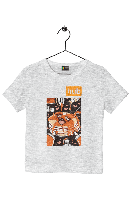 Футболка дитяча з принтом "Кейк Хаб". Брутальна, гумор, кейк хаб, порн хаб, прикол. 2070702