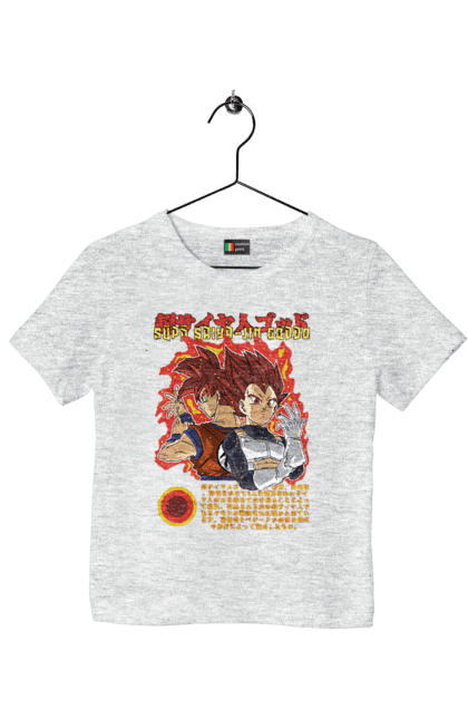 Children's t-shirt with prints Dragon Ball. Anime, dragon ball, goku, manga, tv series, vegeta. 2070702