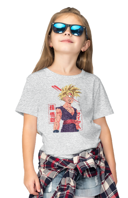 Children's t-shirt with prints Dragon Ball Gohan. Anime, dragon ball, gohan, goku, manga, tv series, vegeta. 2070702