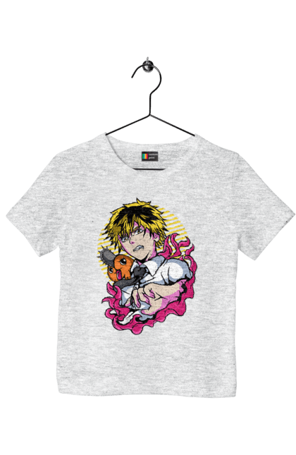 Children's t-shirt with prints Chainsaw Man. Anime, chainsaw man, demon, denji, manga, pochita, shonen. 2070702