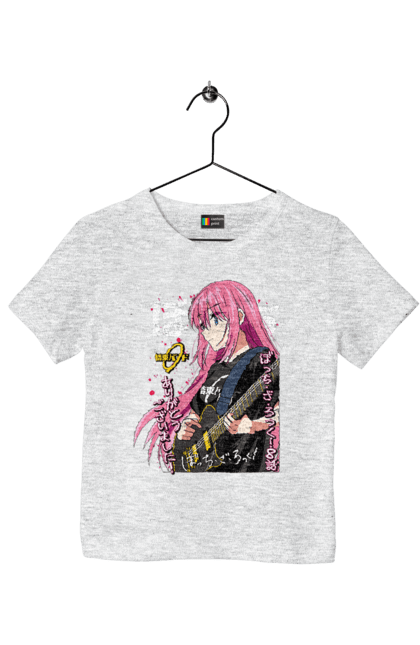 Children's t-shirt with prints Bocchi the Rock! Hitori Gotou. Anime, bocchi the rock, hitori goto, hitori gotou, manga, music, rock. 2070702