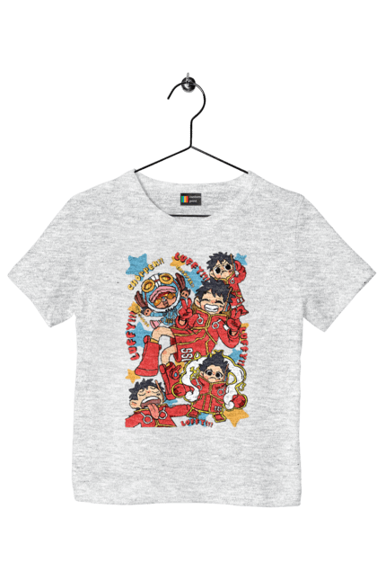 Children's t-shirt with prints One Piece Luffy. Anime, luffy, manga, monkey de luffy, one piece, pirates. 2070702