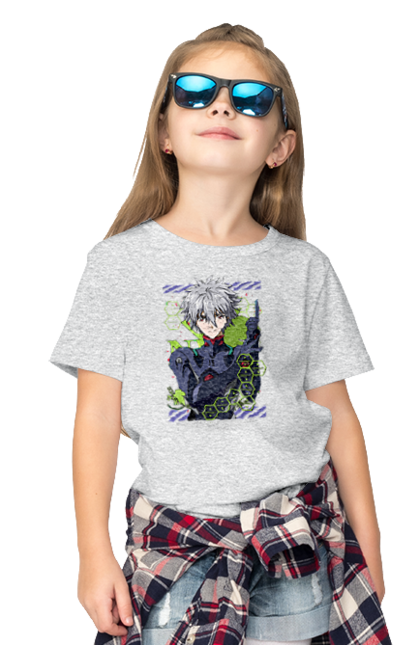 Children's t-shirt with prints Evangelion Kaworu. Anime, evangelion, eve, kaworu, kaworu nagisa, manga, neon genesis evangelion, nerve, tv series. 2070702