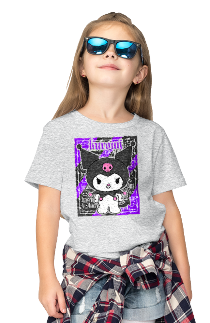 Children's t-shirt with prints Hello Kitty Kuromi. Anime, character, hello kitty, kuromi, my melody, sanrio. 2070702