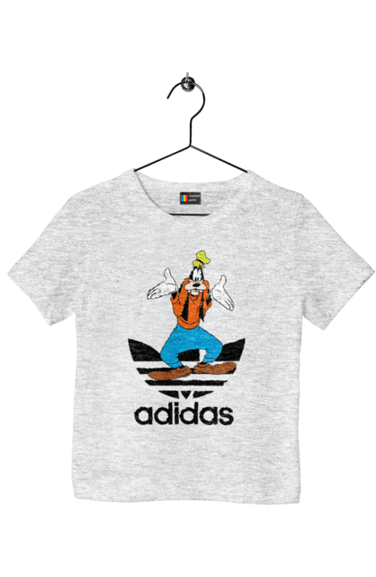 Футболка дитяча з принтом "Adidas Гуфі". Adidas, goofy, адідас, гуфі, мультсеріал, мультфільм, пес, собака. 2070702