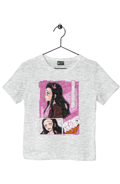 Children's t-shirt with prints Demon Slayer Nezuko. Anime, demon slayer, kimetsu no yaiba, manga, nezuko, serial. 2070702