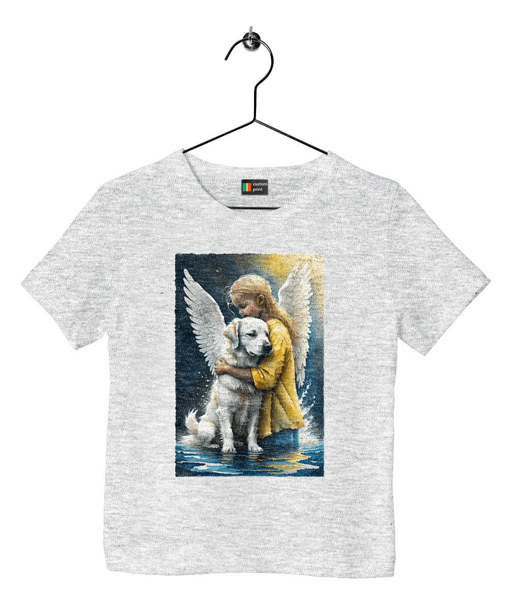 Девочка и собака ангел [память погибшим животным]